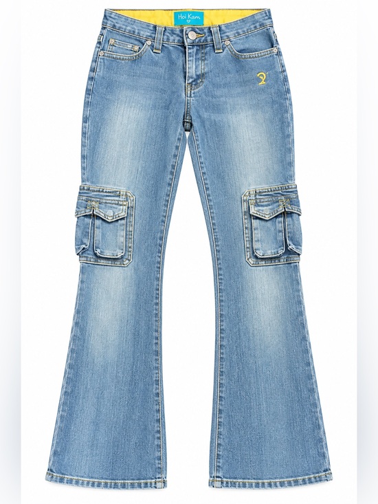 Hoi Kam Denim - Hoi Kam Blue Cargo Women Jeans 5/6